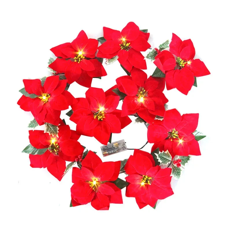 Energibesparende LED Poinsettia Lys - Skab Festlig Stemning