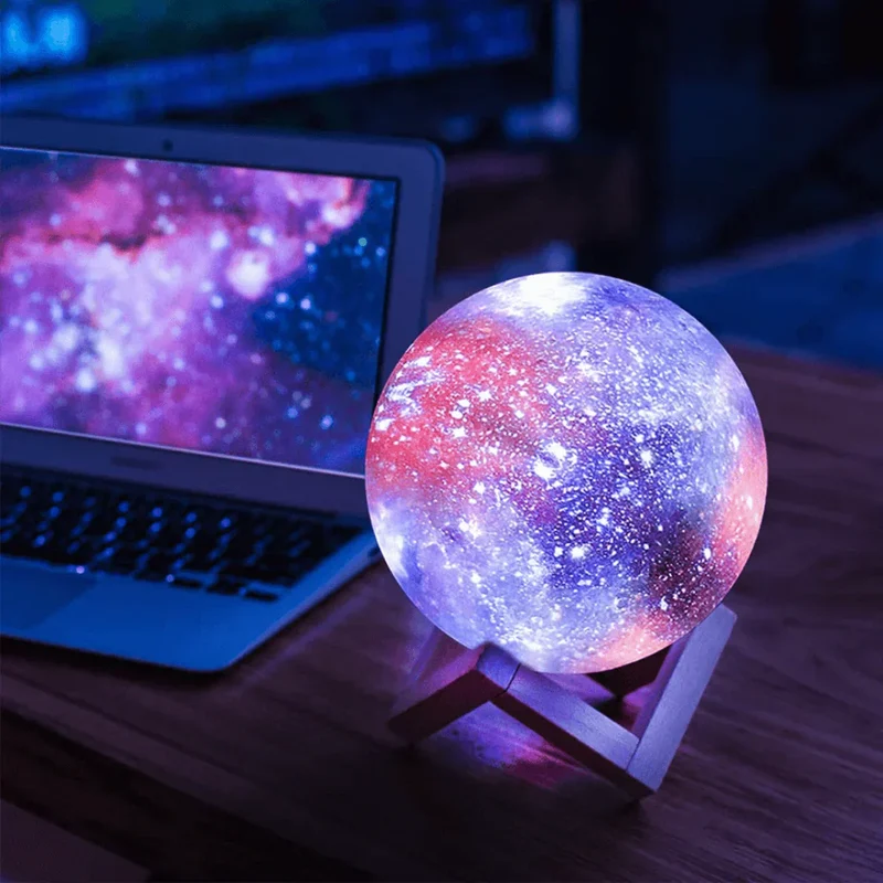 Beroligende LED Natlampe med Stjerneprojektion