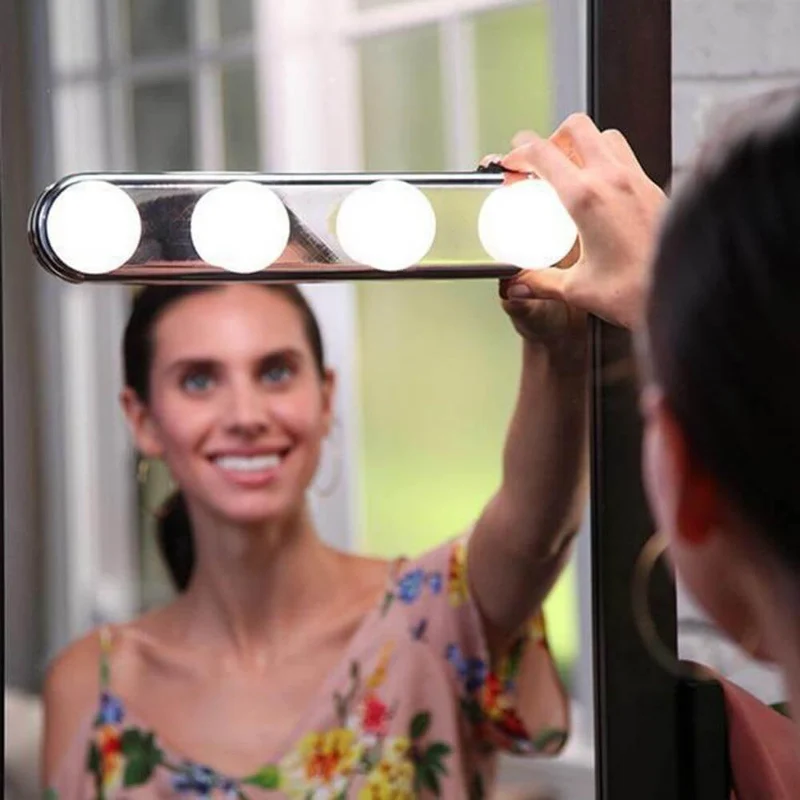 Bærbar LED Spejllampe med Sugekop til Perfekt Makeup