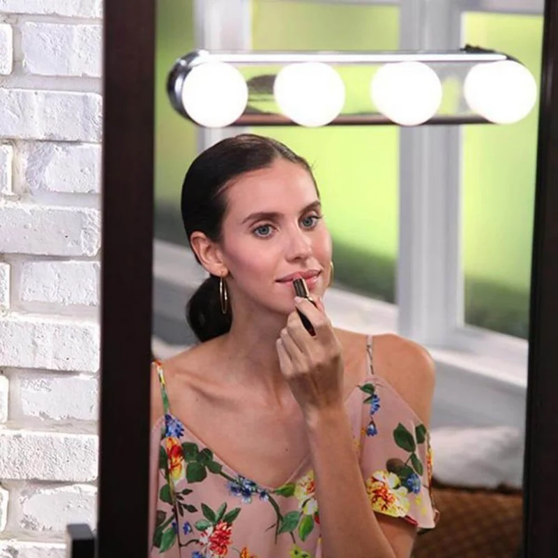 Bærbar LED Spejllampe med Sugekop til Perfekt Makeup