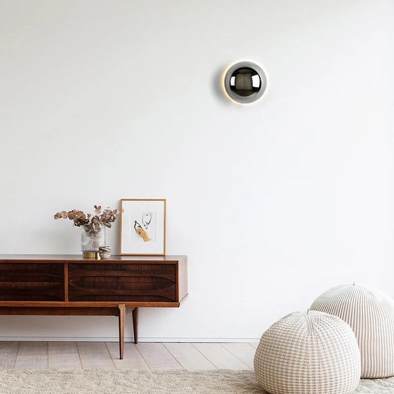 Rund Væglampe med Nordisk Design og Blødt LED-Lys