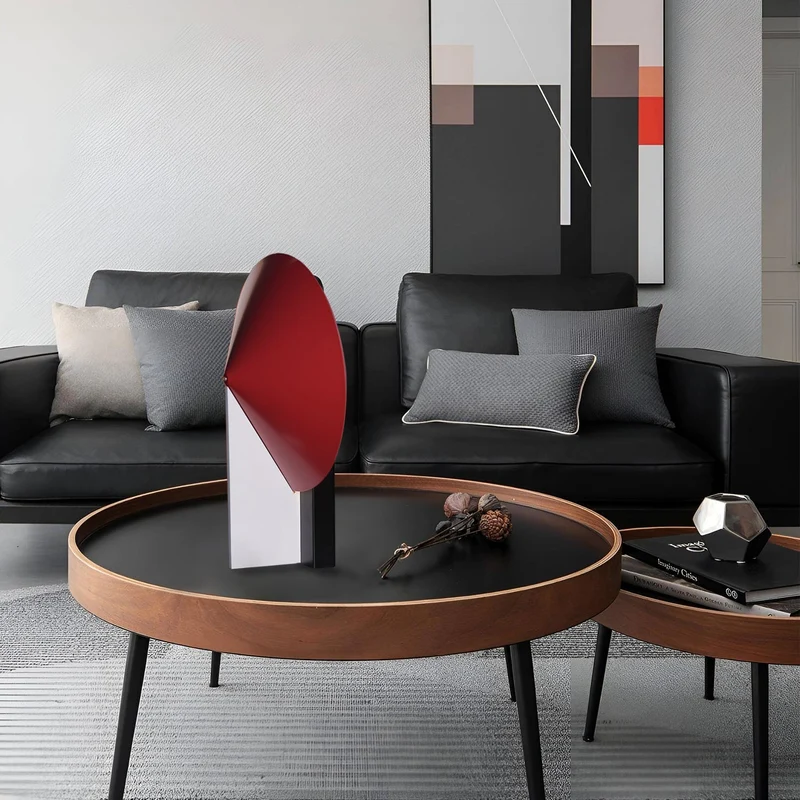 Elegant Cirkel Bordlampe med Blød, Indbydende Glød