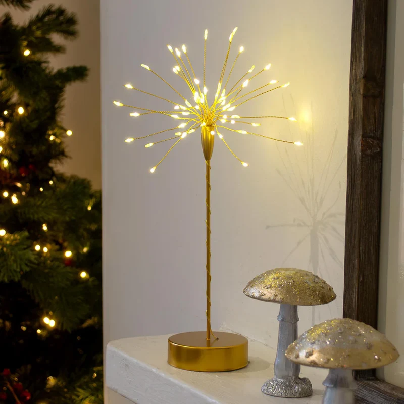 Stjerneformet LED-bordlampe med varm, hyggelig belysning