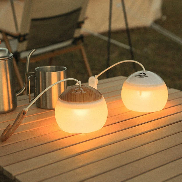 Bærbar LED Campinglampe med Justerbar Lysstyrke og USB