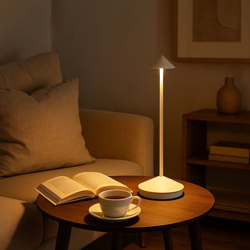 Trådløs LED Bordlampe med Dimbart, Vejrbestandigt Design