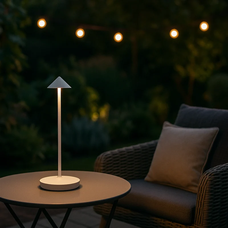 Trådløs LED Bordlampe med Dimbart, Vejrbestandigt Design