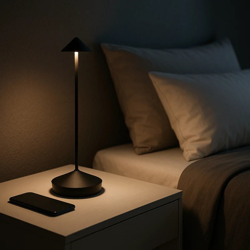 Trådløs LED Bordlampe med Dimbart, Vejrbestandigt Design