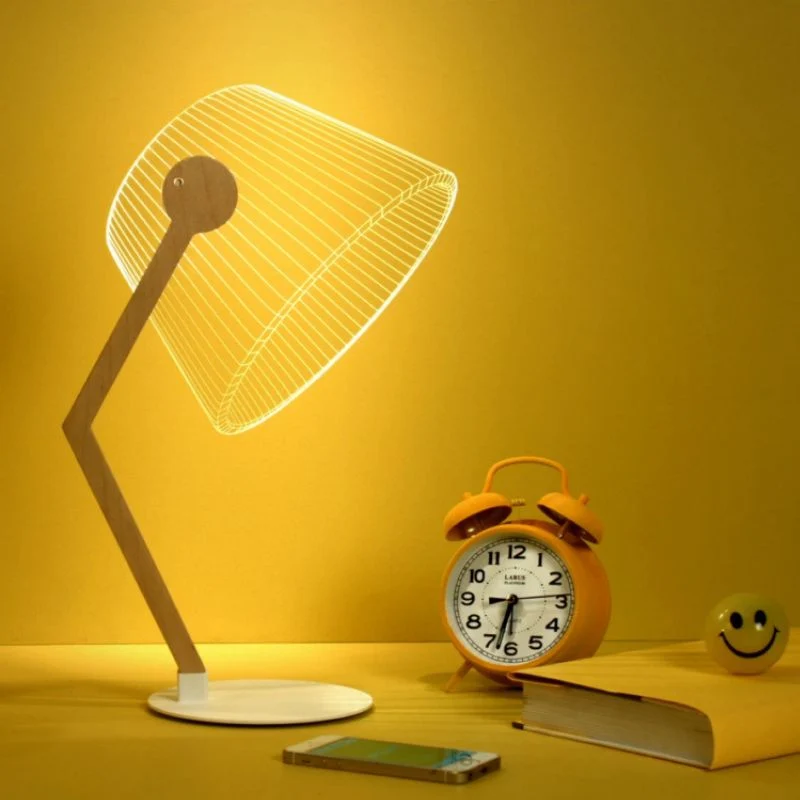 Elegant LED Bordlampe med Justerbar Lysstyrke til Soveværelset