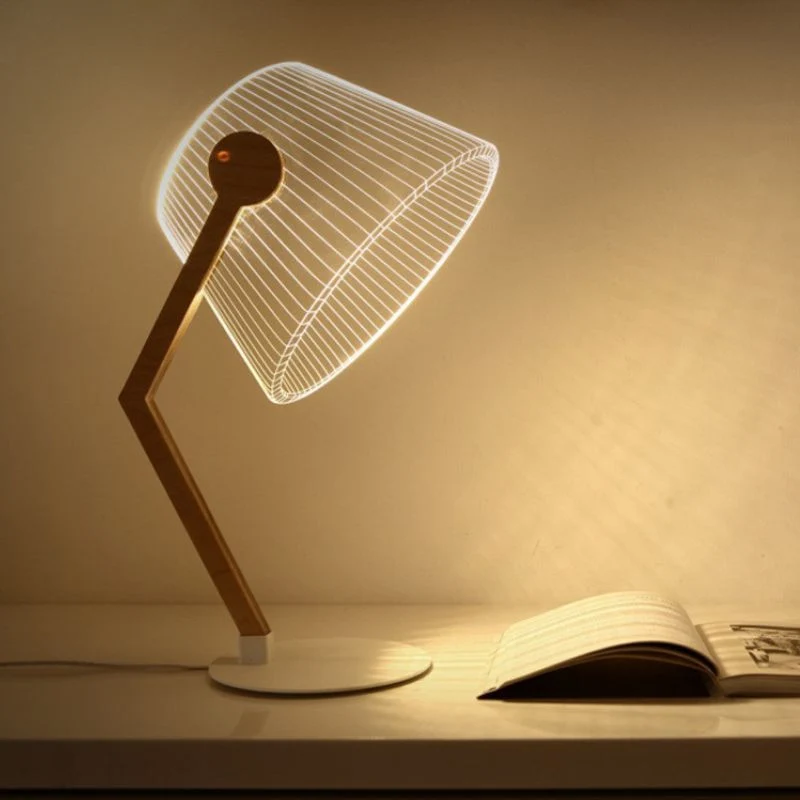 Elegant LED Bordlampe med Justerbar Lysstyrke til Soveværelset