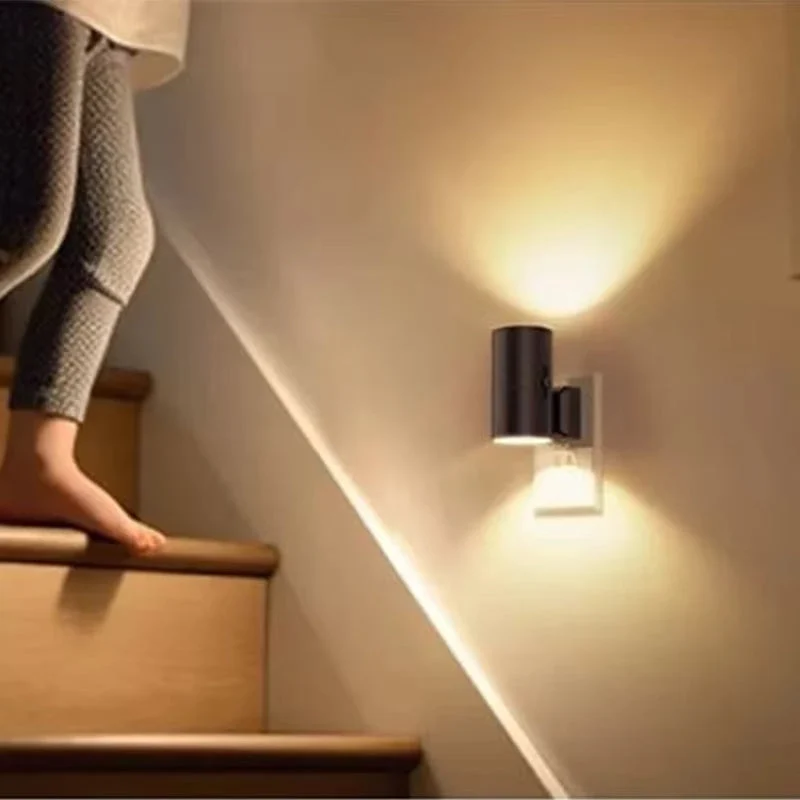 Stilfuld LED Cylinder Væglampe med Pladsbesparende Design