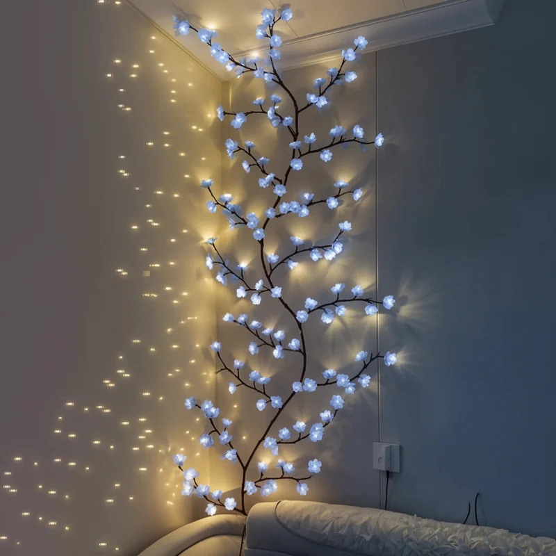 Romantisk Blomstervæglampe med Blid LED-belysning