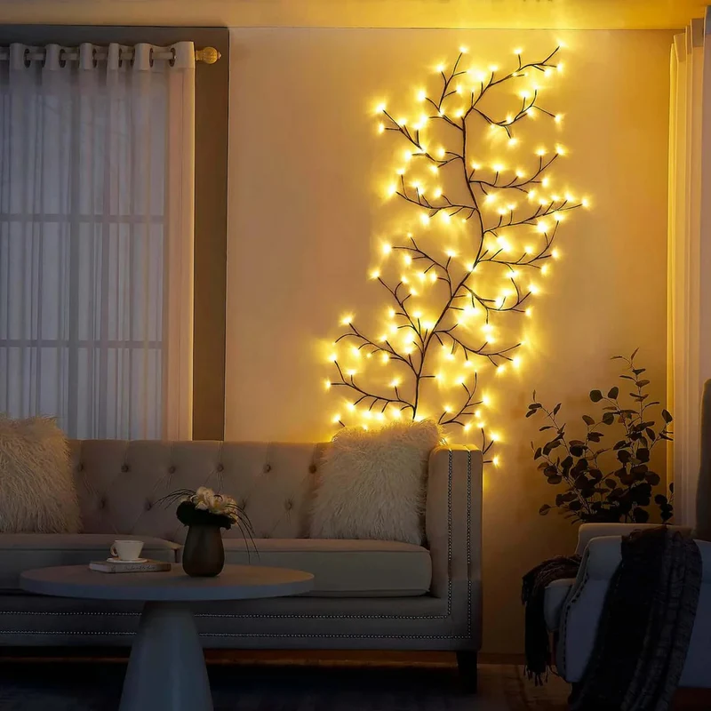 Romantisk Blomstervæglampe med Blid LED-belysning