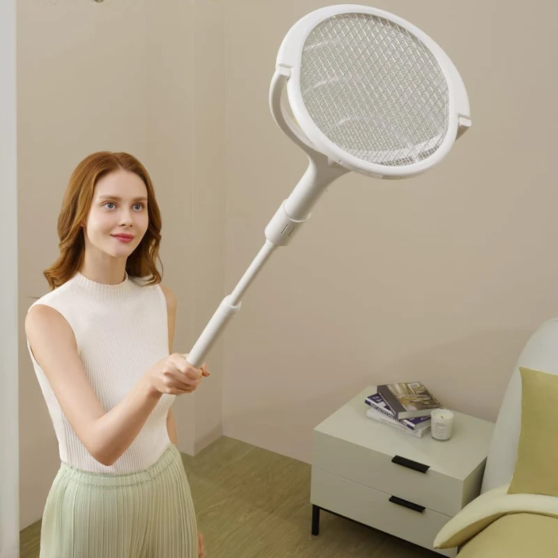 Effektiv Elektrisk Fluesmækker med Roterende Hoved & USB Opladning