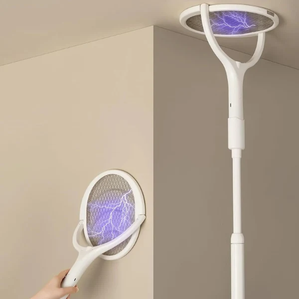 Effektiv Elektrisk Fluesmækker med Roterende Hoved & USB Opladning