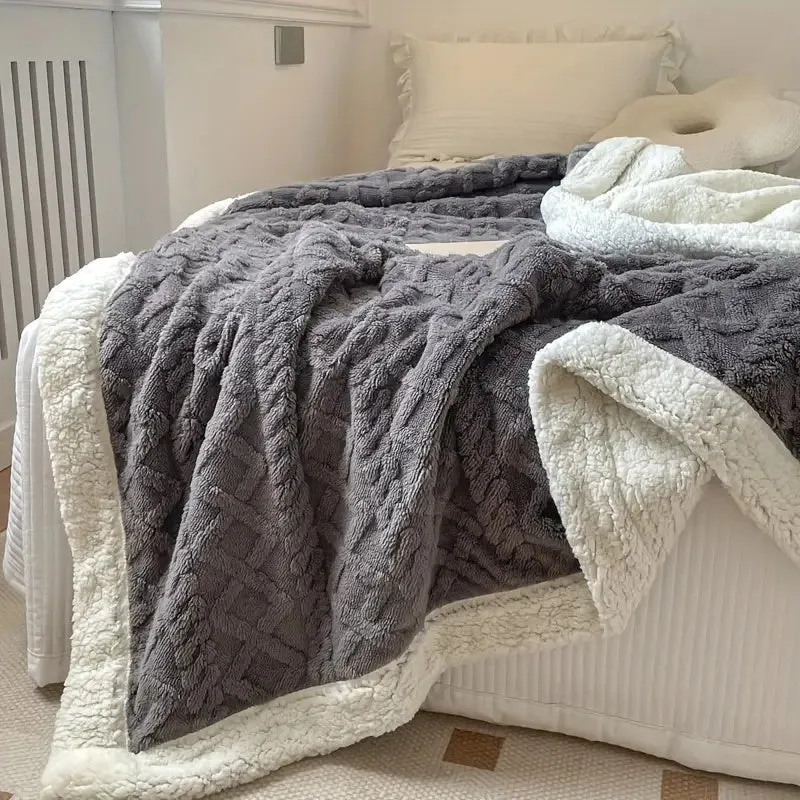Blødt Sherpa Fleece Tæppe – Komfort i Året Rundt