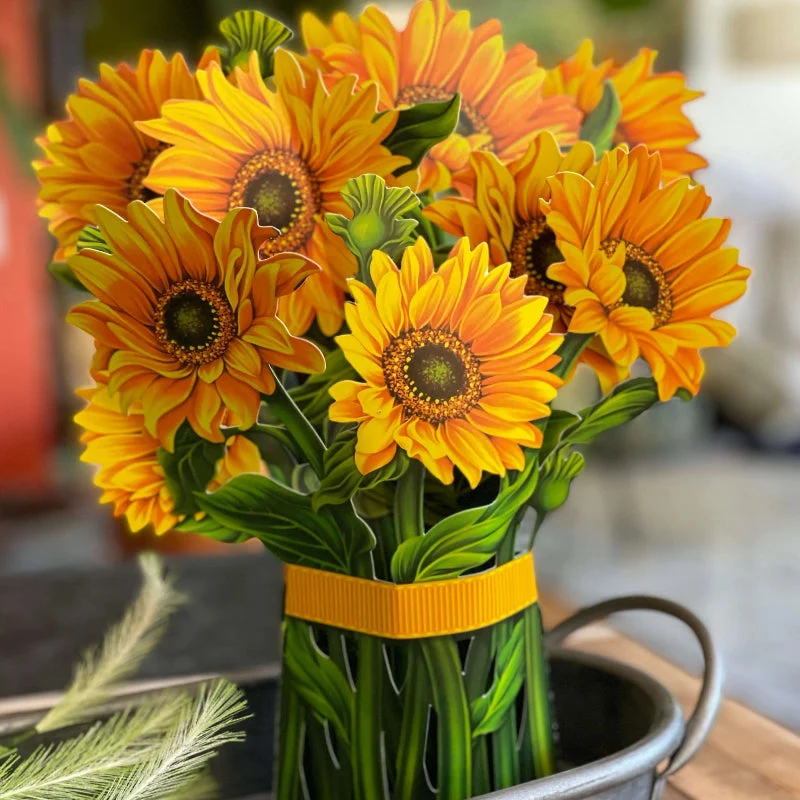 Evighedsbuket: Uforglemmelig 3D Blomsterhilsen i Kort