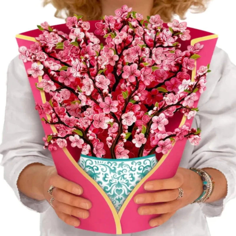 Evighedsbuket: Uforglemmelig 3D Blomsterhilsen i Kort