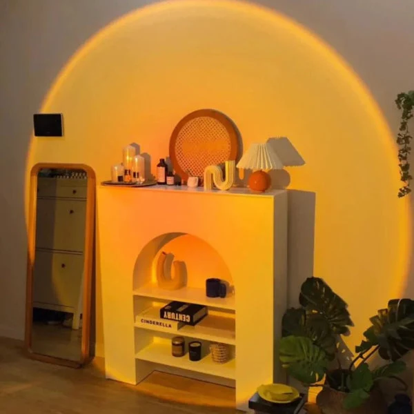 Justerbar Solnedgangslampe med 360° Projektion til Hjemmet
