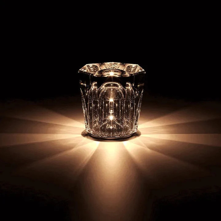 Elegant Glasbordlampe med LED til Hyggebelysning
