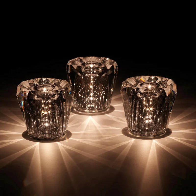 Elegant Glasbordlampe med LED til Hyggebelysning