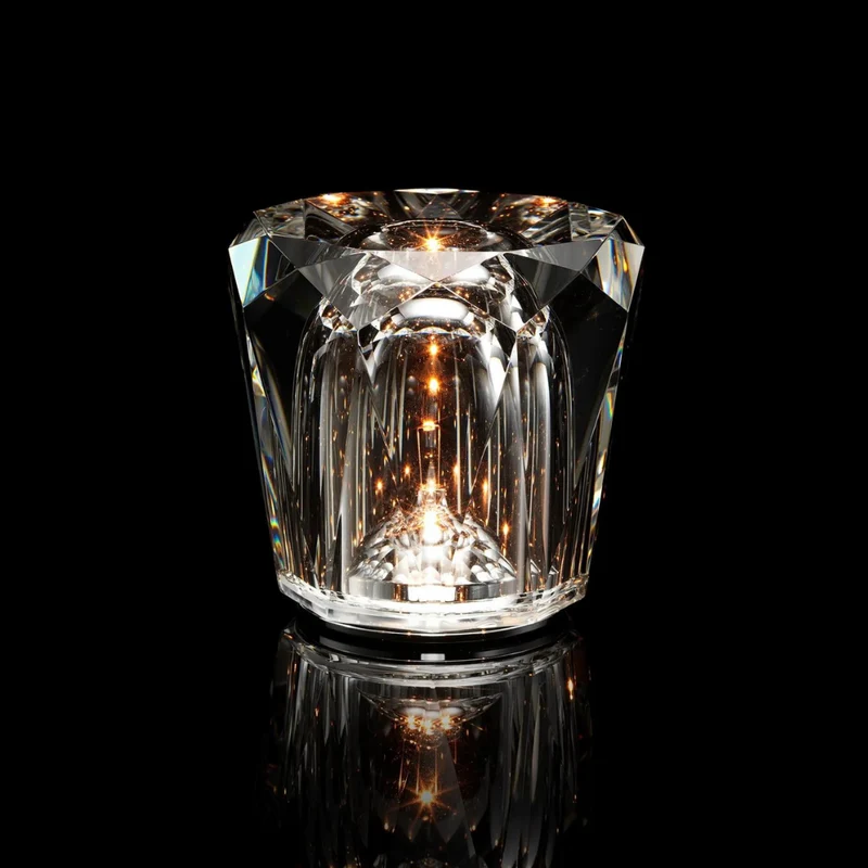 Elegant Glasbordlampe med LED til Hyggebelysning
