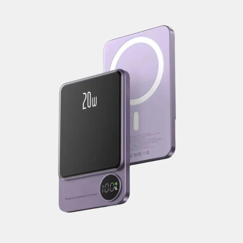 Kompakt Magnetisk Powerbank med Hurtig Trådløs Opladning