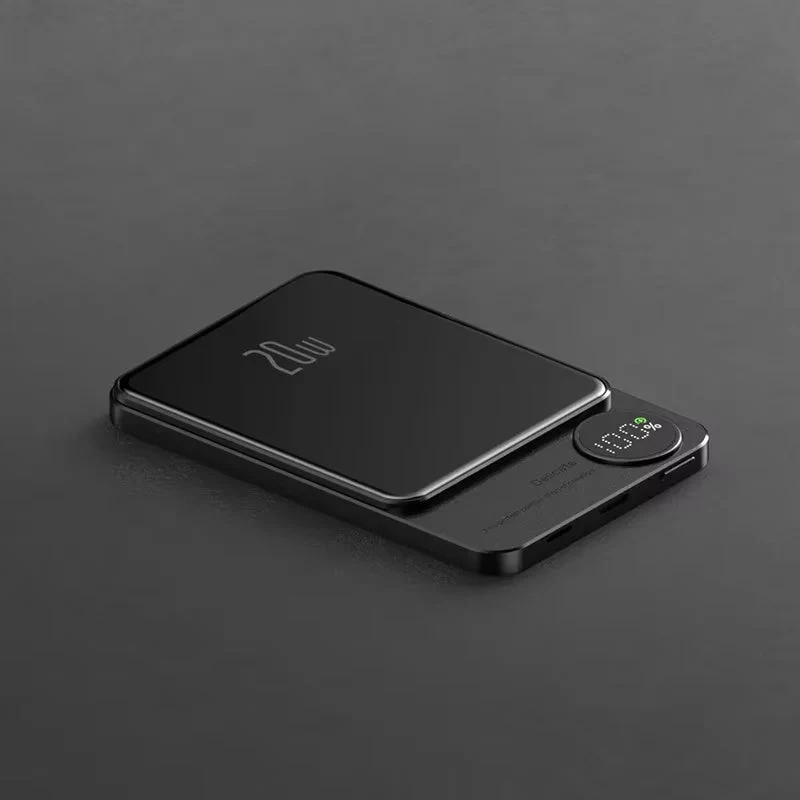 Kompakt Magnetisk Powerbank med Hurtig Trådløs Opladning