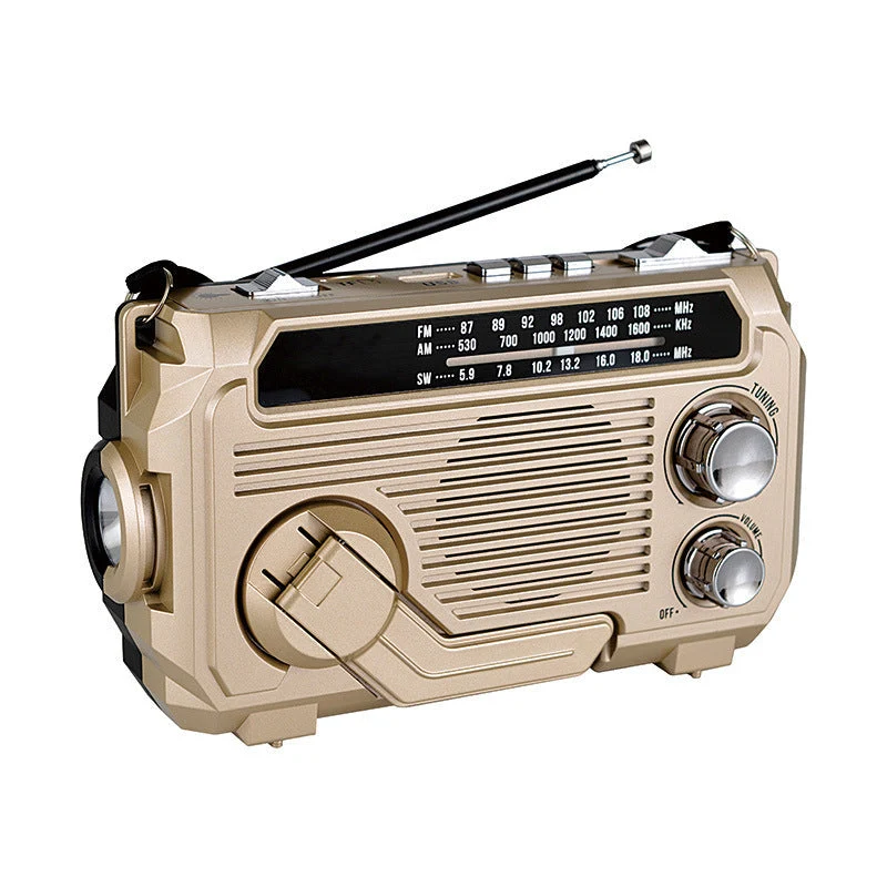 Retro Soldrevet Radio med AM/FM/SW og Bæredygtig Energi