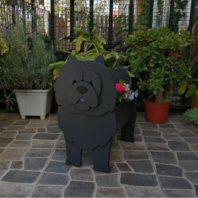 Unik Kæledyr Blomsterkrukke i Håndmalet Design