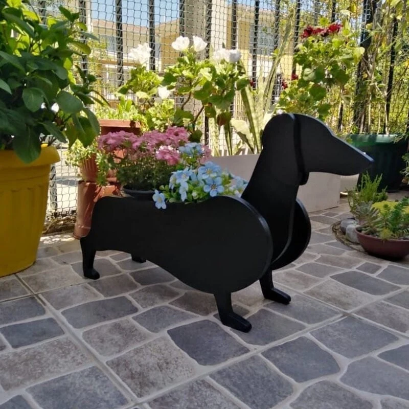 Unik Kæledyr Blomsterkrukke i Håndmalet Design