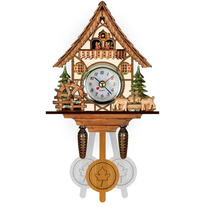 Retro Vægur med Pendul - Klassisk Design til Moderne Hjem