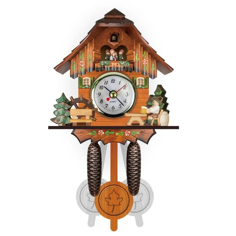 Retro Vægur med Pendul - Klassisk Design til Moderne Hjem