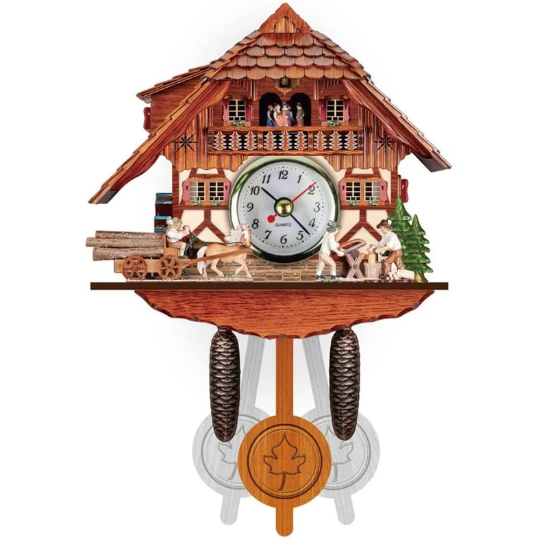 Retro Vægur med Pendul - Klassisk Design til Moderne Hjem