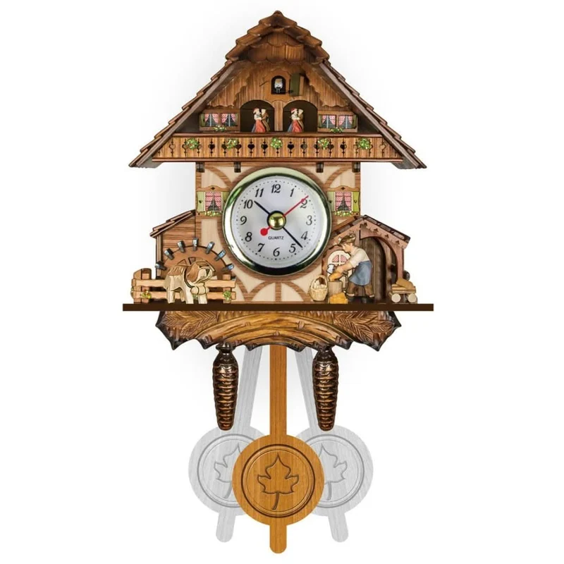 Retro Vægur med Pendul - Klassisk Design til Moderne Hjem