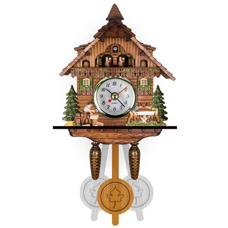 Retro Vægur med Pendul - Klassisk Design til Moderne Hjem