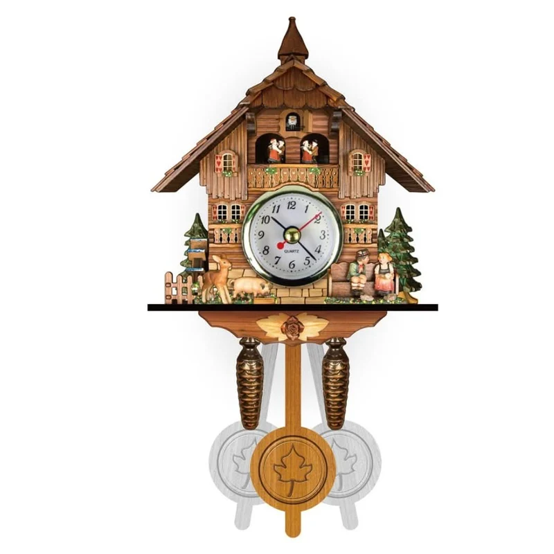 Retro Vægur med Pendul - Klassisk Design til Moderne Hjem