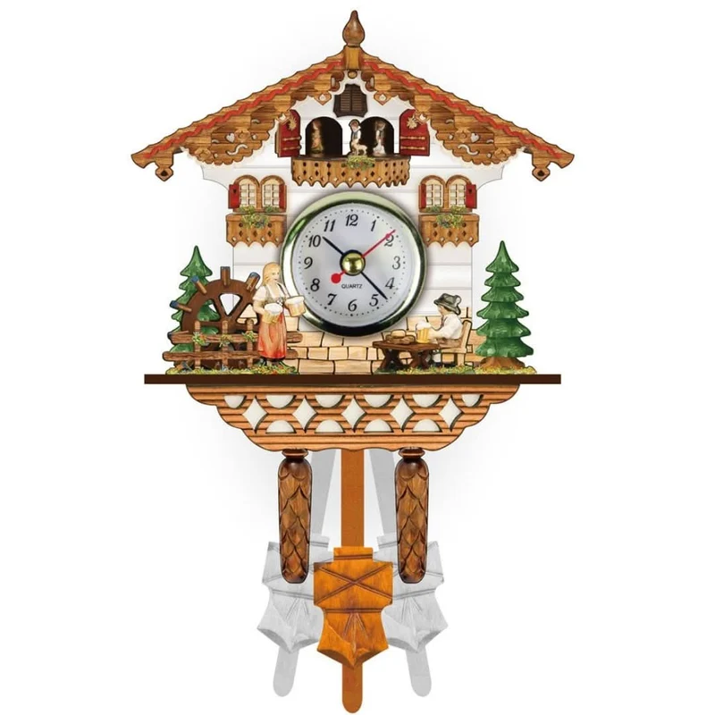 Retro Vægur med Pendul - Klassisk Design til Moderne Hjem