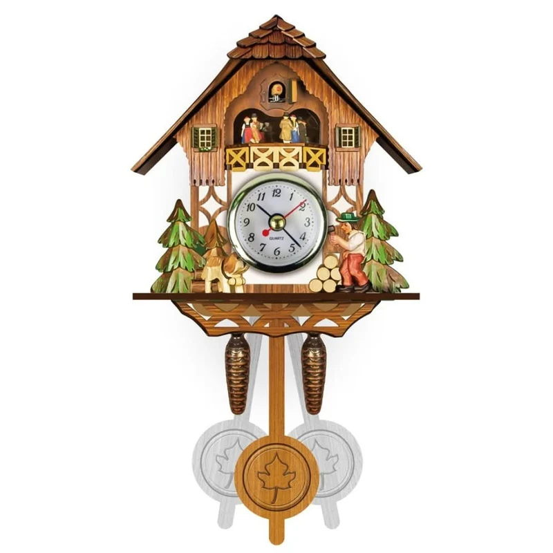 Retro Vægur med Pendul - Klassisk Design til Moderne Hjem