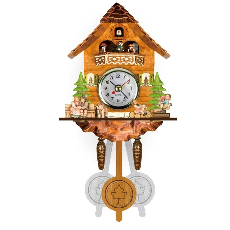 Retro Vægur med Pendul - Klassisk Design til Moderne Hjem