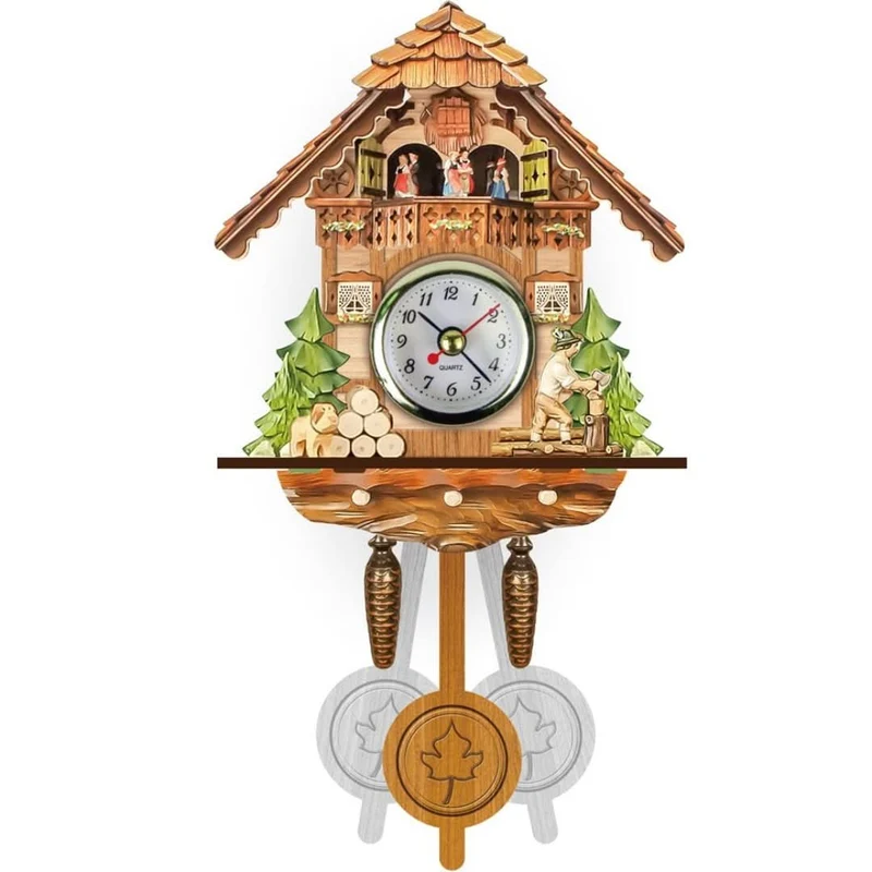 Retro Vægur med Pendul - Klassisk Design til Moderne Hjem