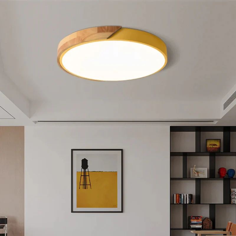 Moderne LED Træloftlampe – Energibesparende Skandinavisk Design