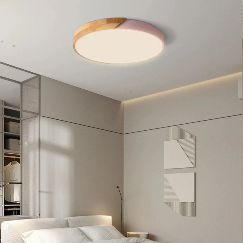 Moderne LED Træloftlampe – Energibesparende Skandinavisk Design