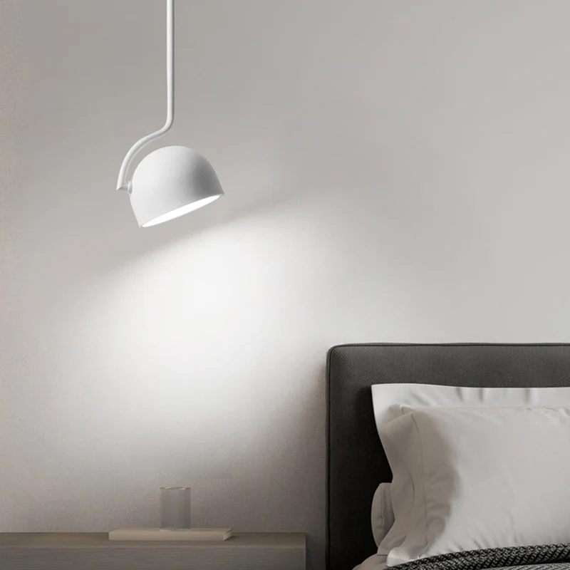 Elegant LED Hængelampe med Blødt Lys til Soveværelset