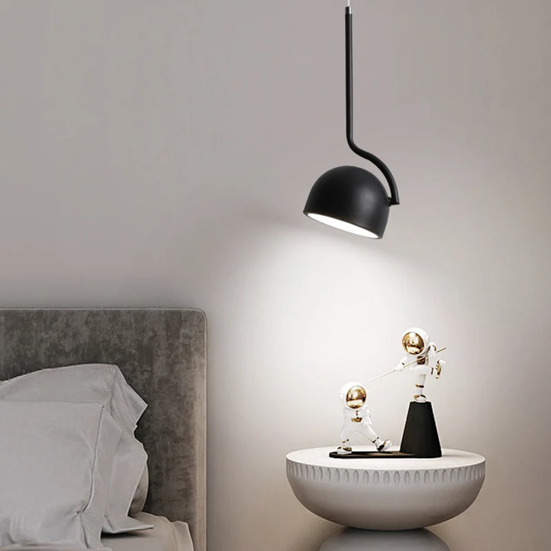 Elegant LED Hængelampe med Blødt Lys til Soveværelset
