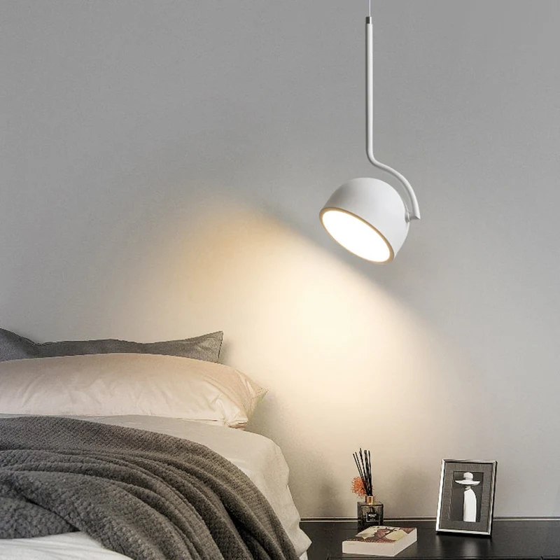 Elegant LED Hængelampe med Blødt Lys til Soveværelset