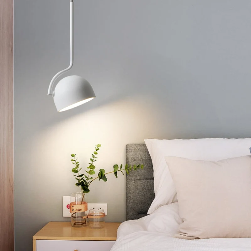 Elegant LED Hængelampe med Blødt Lys til Soveværelset