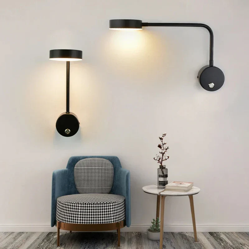 Elegant LED-væglampe med 360° justerbart lys