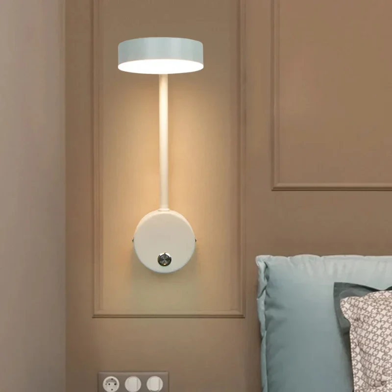 Elegant LED-væglampe med 360° justerbart lys