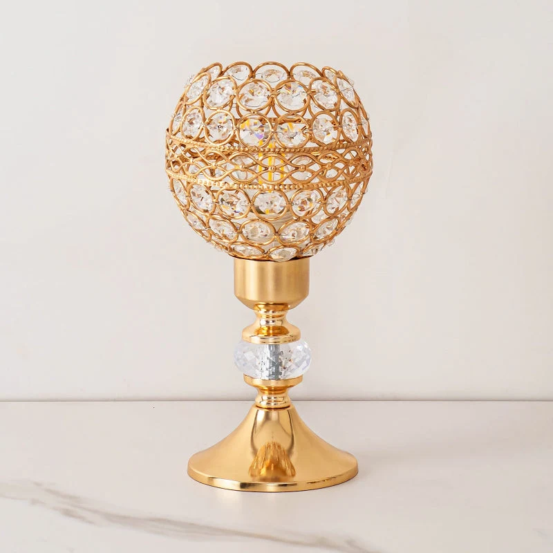 Luksus Bordlampe i Krystal - Elegant Lys til Dit Hjem