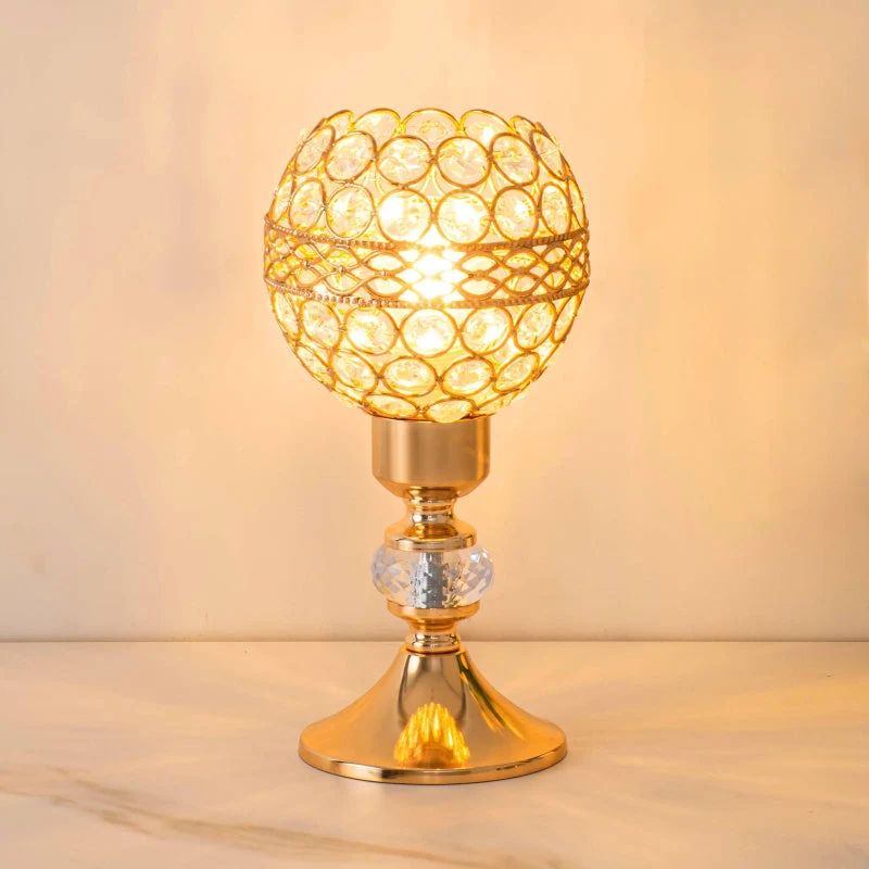 Luksus Bordlampe i Krystal - Elegant Lys til Dit Hjem